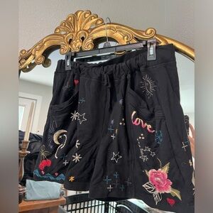 Johnny Was Embroidered Shorts